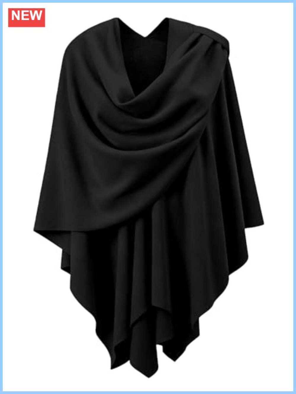 Open Front Shawl Wrap Poncho Cape Knit Scarf